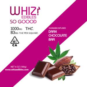 Try Whiz Edibles Dark Chocolate Bar 1000mg